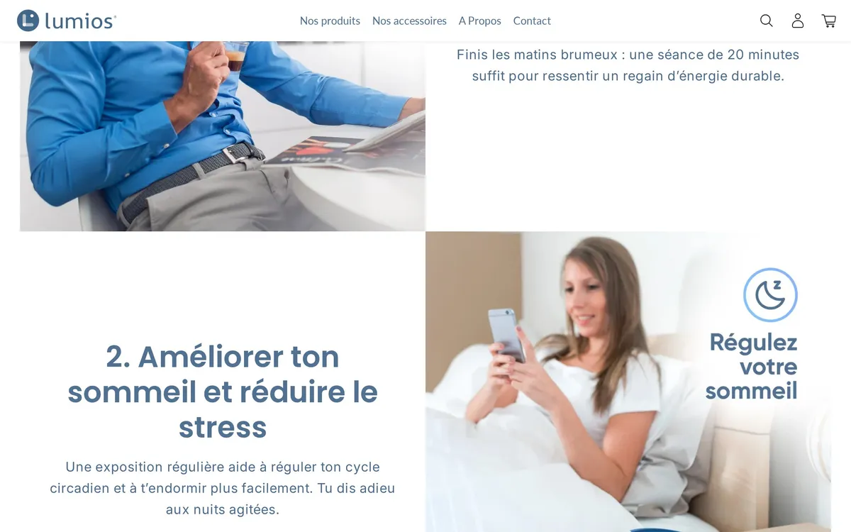 Section slideshow bénéfices produit du thème Speedfly Shopify