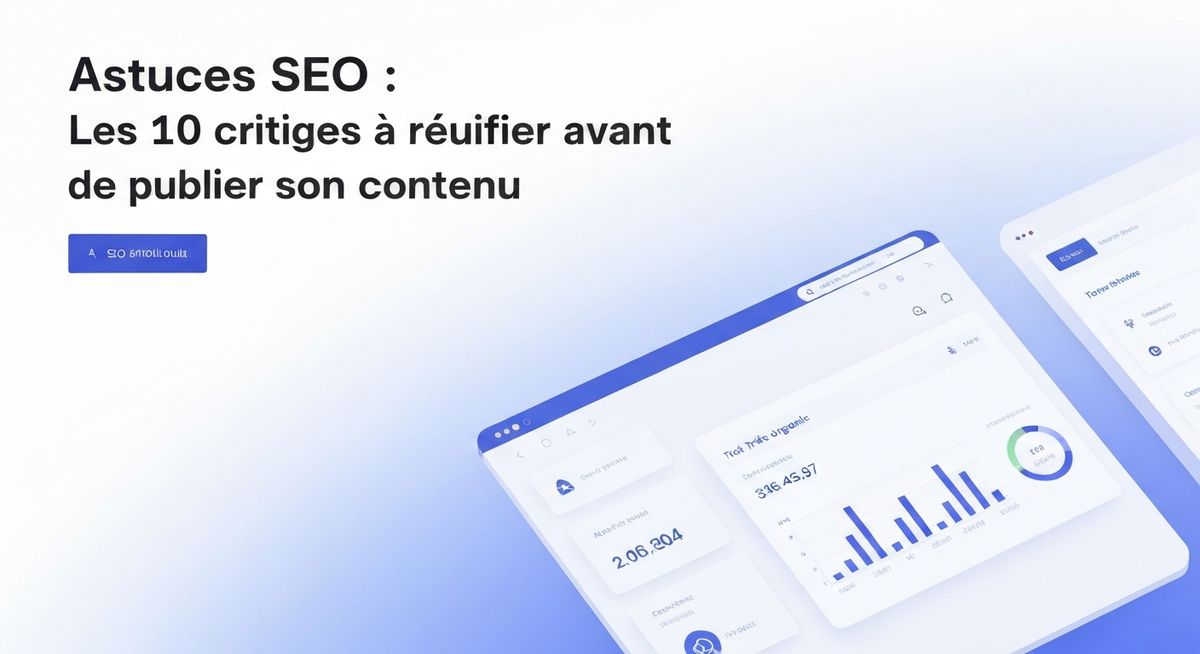 Astuces SEO : les 10 critères à vérifier avant de publier son contenu