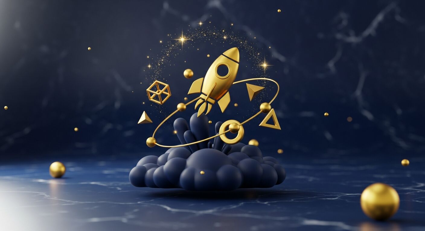 Nouveautés Shopify 2025-2026 navy gold fusée innovation features