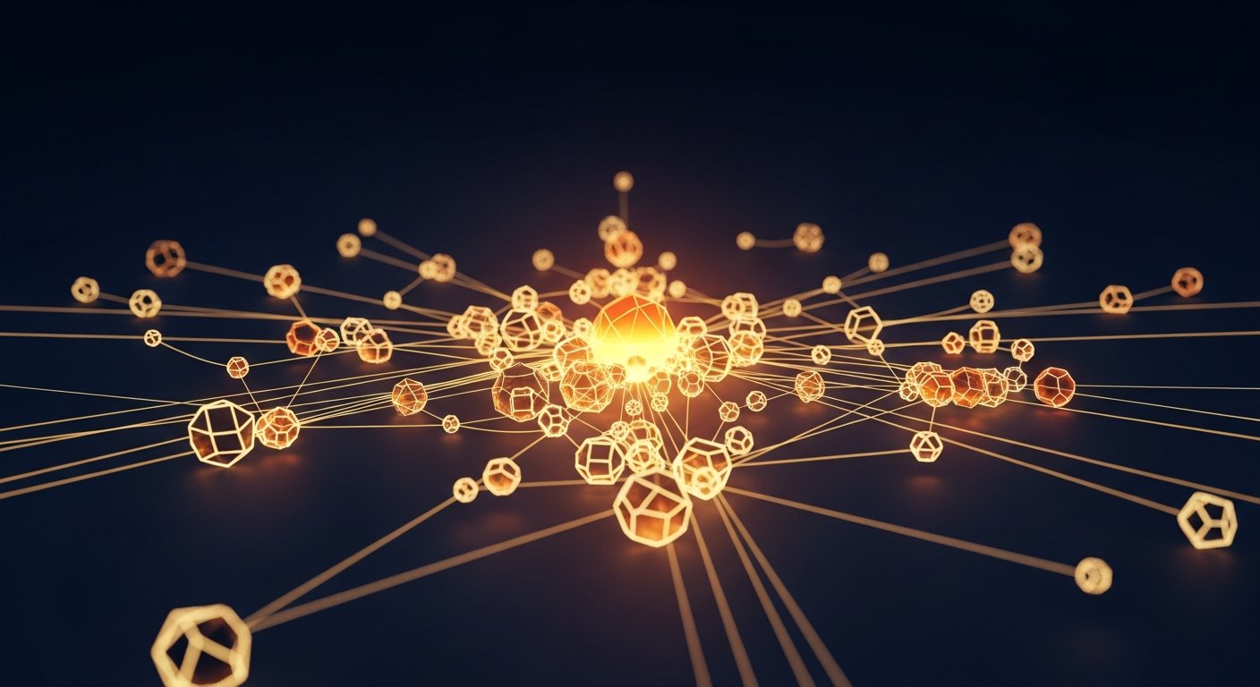 Knowledge graph représentant les connexions entre produits, marques et moteurs IA
