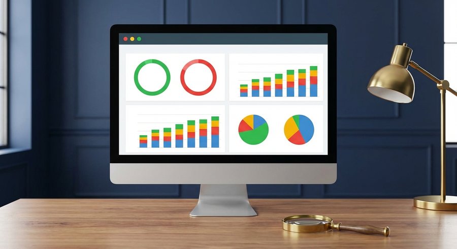 Dashboard d'audit SEO avec scores de performance