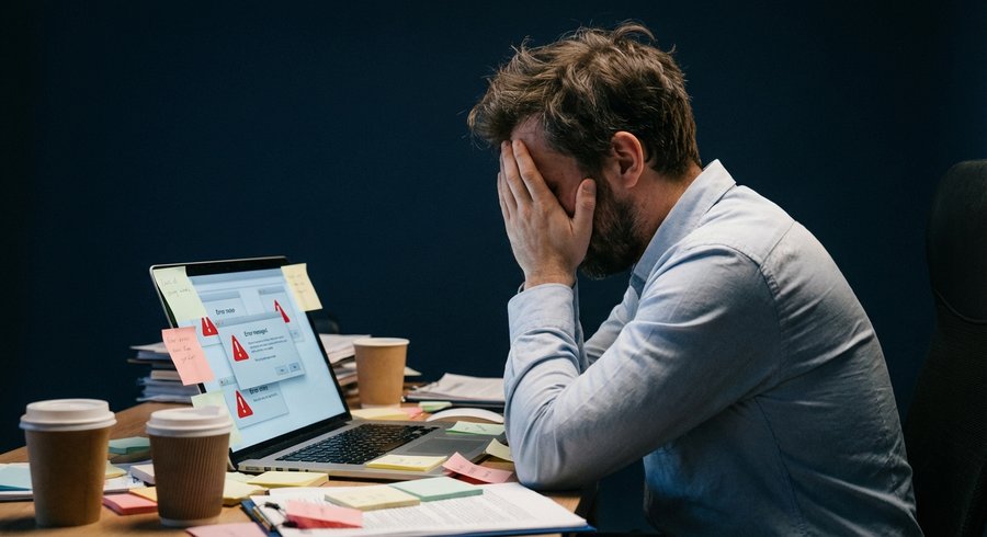 Frustration d'un entrepreneur face aux erreurs Shopify