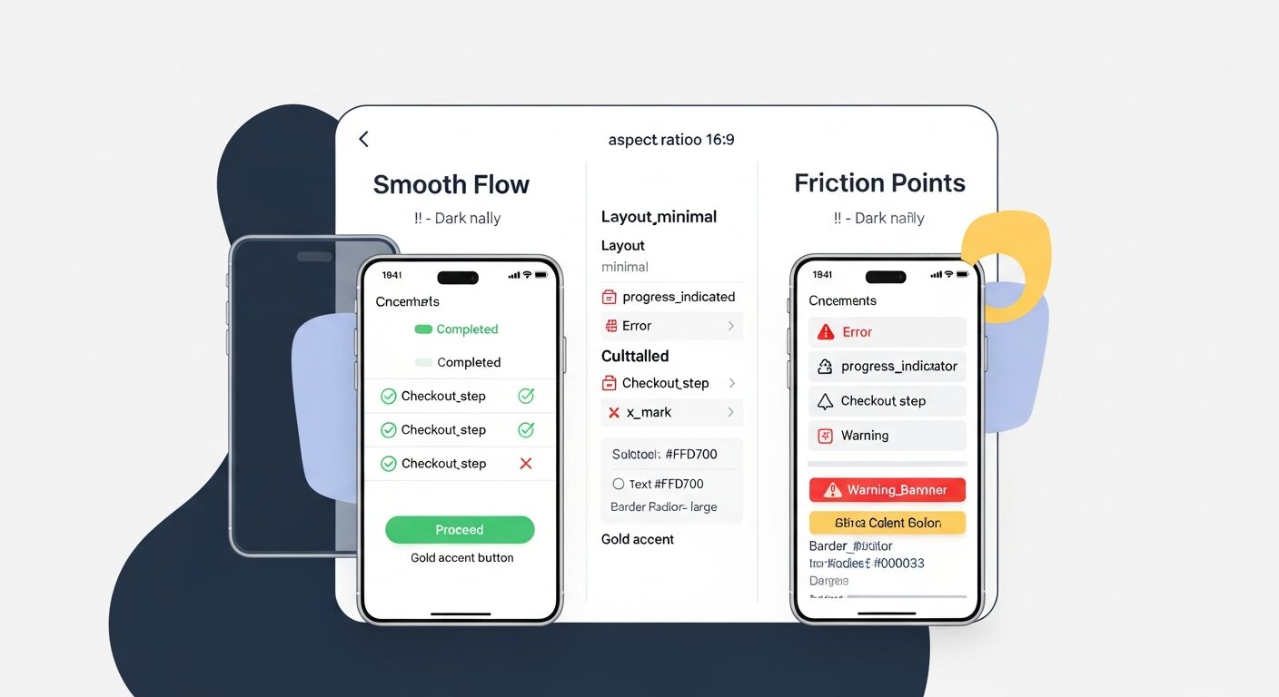 Comparaison : checkout fluide vs checkout avec points de friction, l'impact sur le taux de conversion Shopify