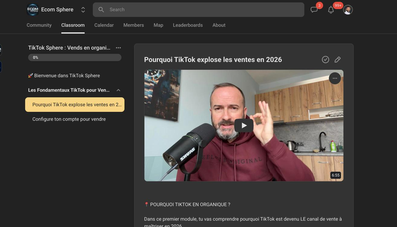 Module TikTok Sphere dans Ecom Sphere : Pourquoi TikTok explose les ventes en 2026