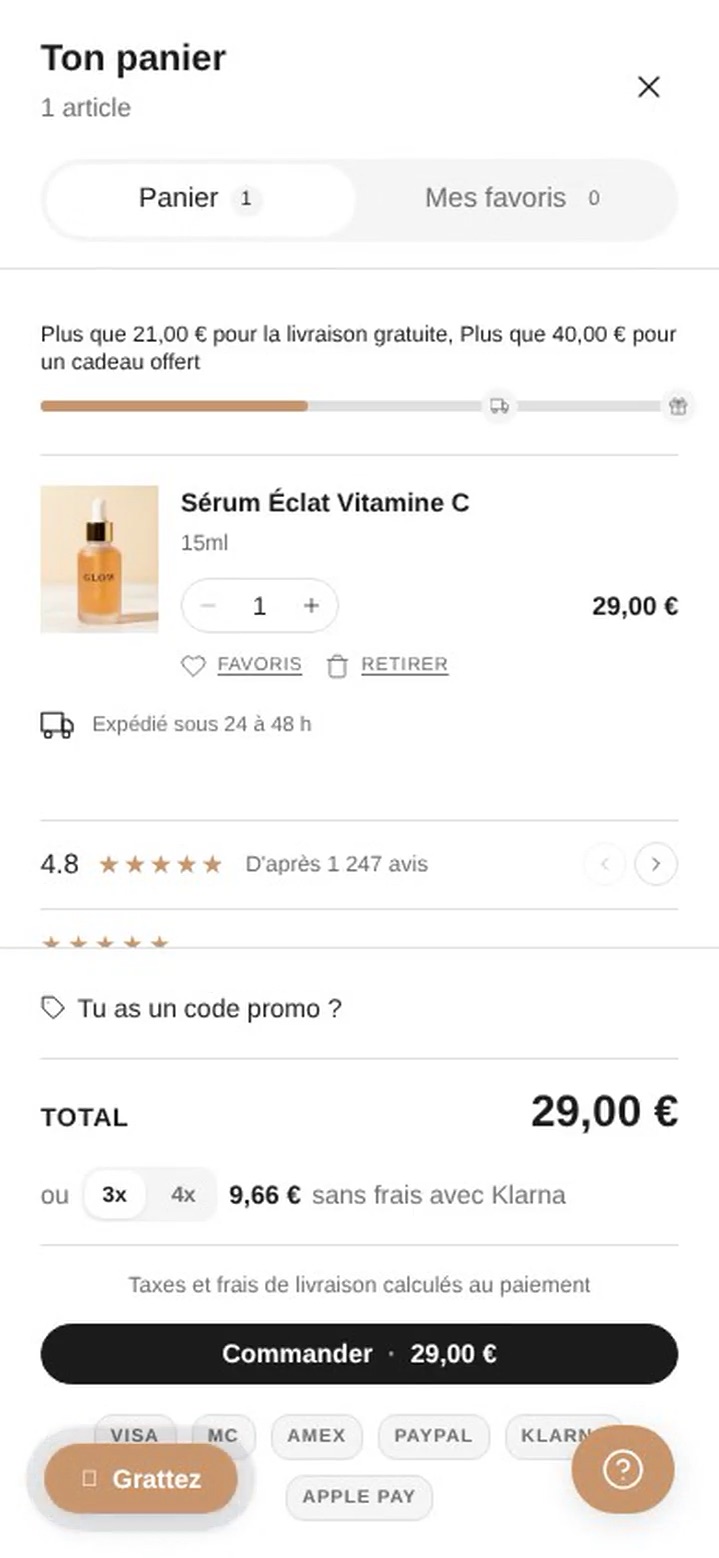 Aperçu mobile de Personnalisation par zones sur Maison GLOW