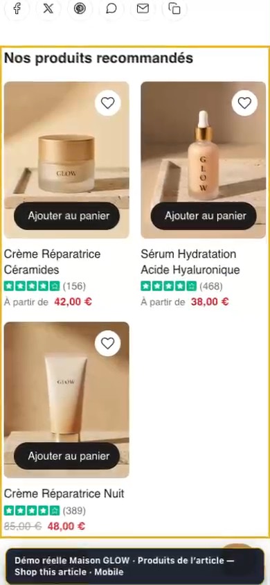 Aperçu mobile de Produits de l'article (Shop this) sur Maison GLOW